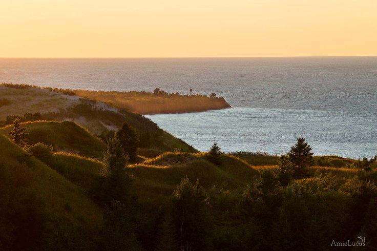 Au Sable Point from on top of the Log slide