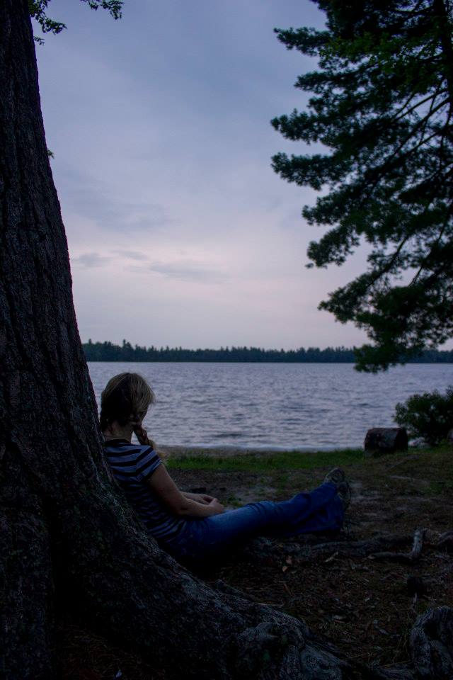 Amie looking out over the lake