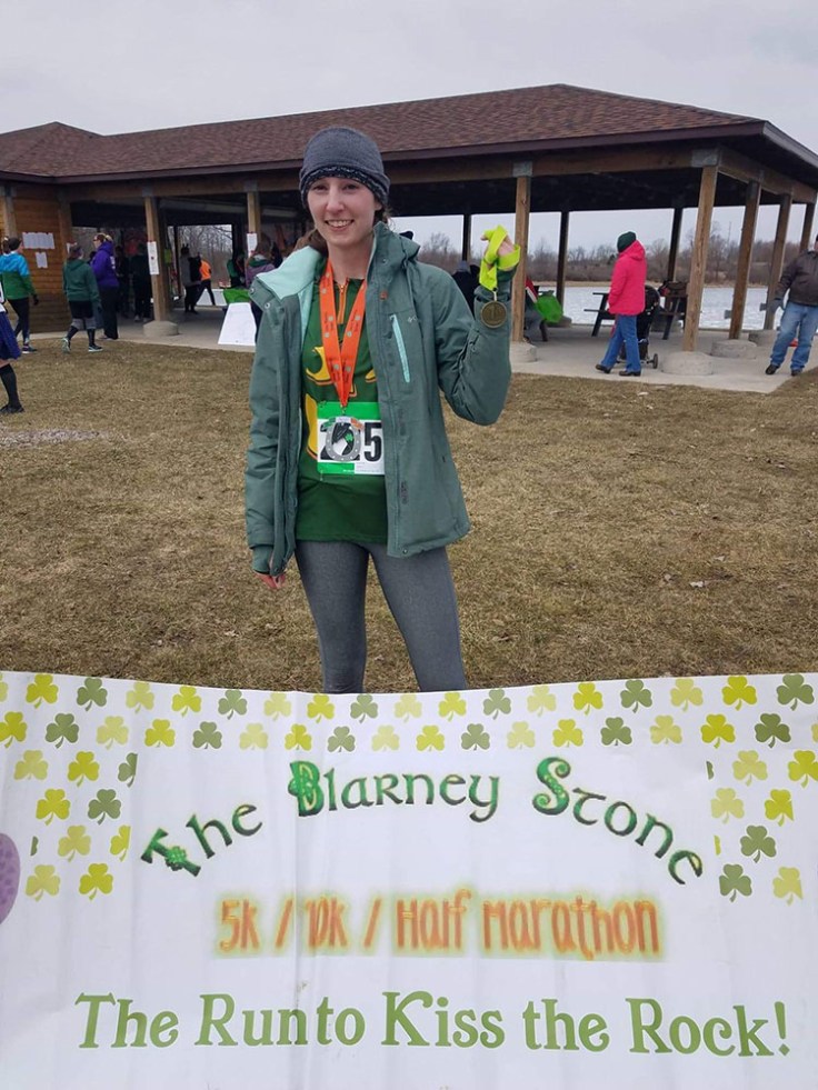 Amie with her medals