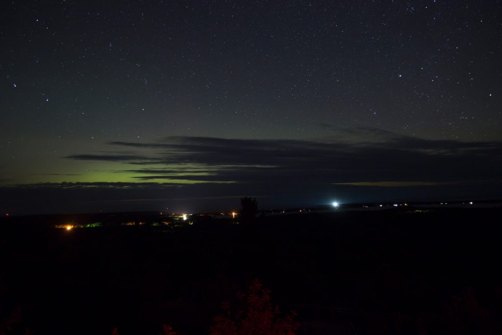 Clouds blocking Northern Lights