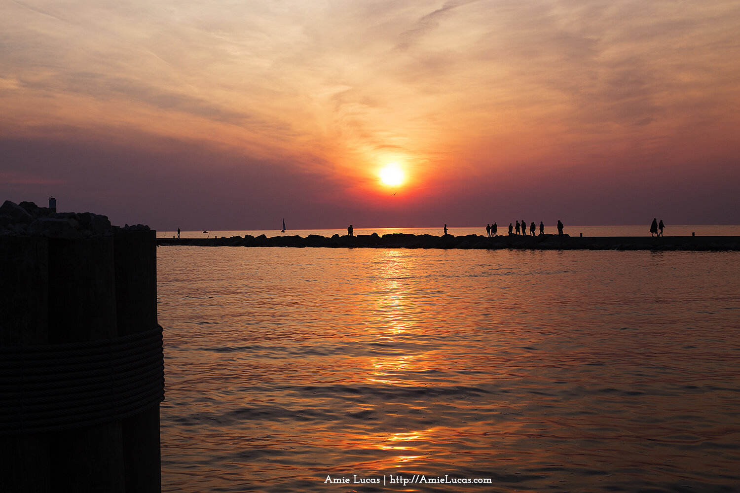 Sunset over Lake Michigan