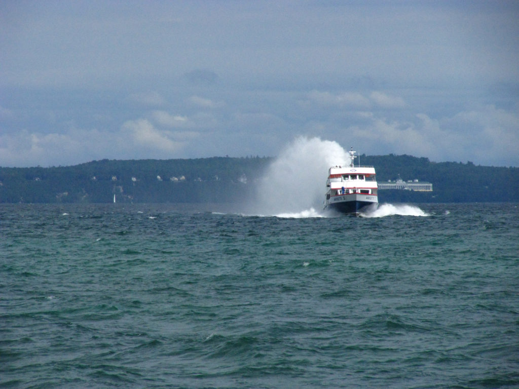 Boat at Mackinac Island