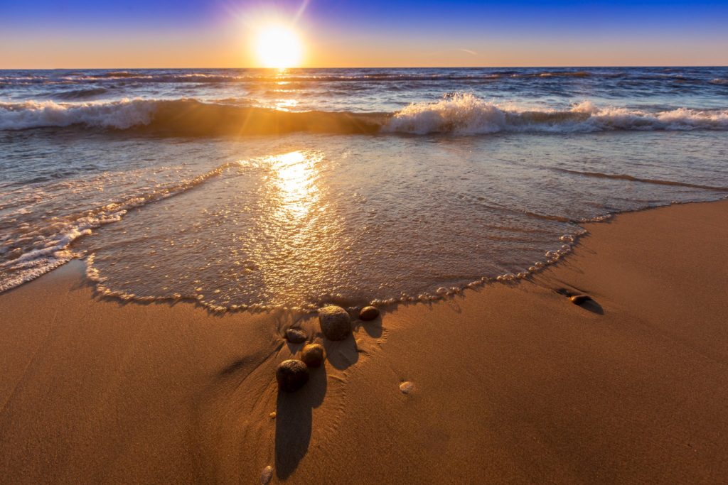 Sunset over Lake Michigan