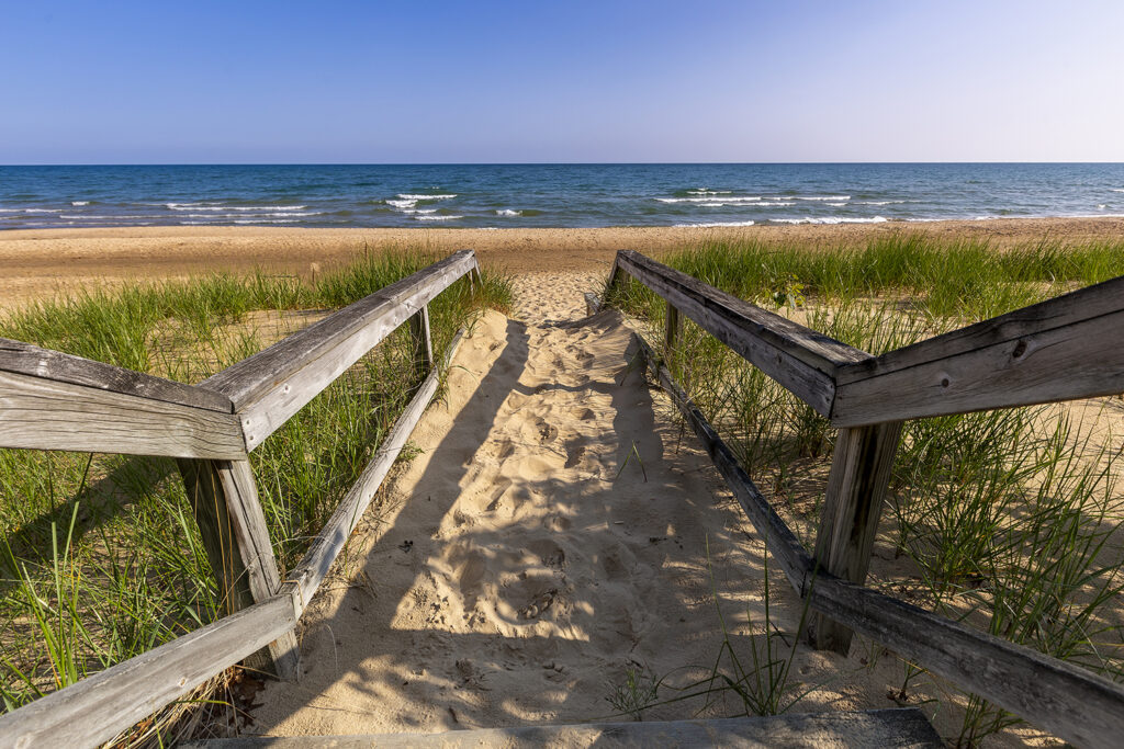 Beach at Sleeper State Park Day Use Area