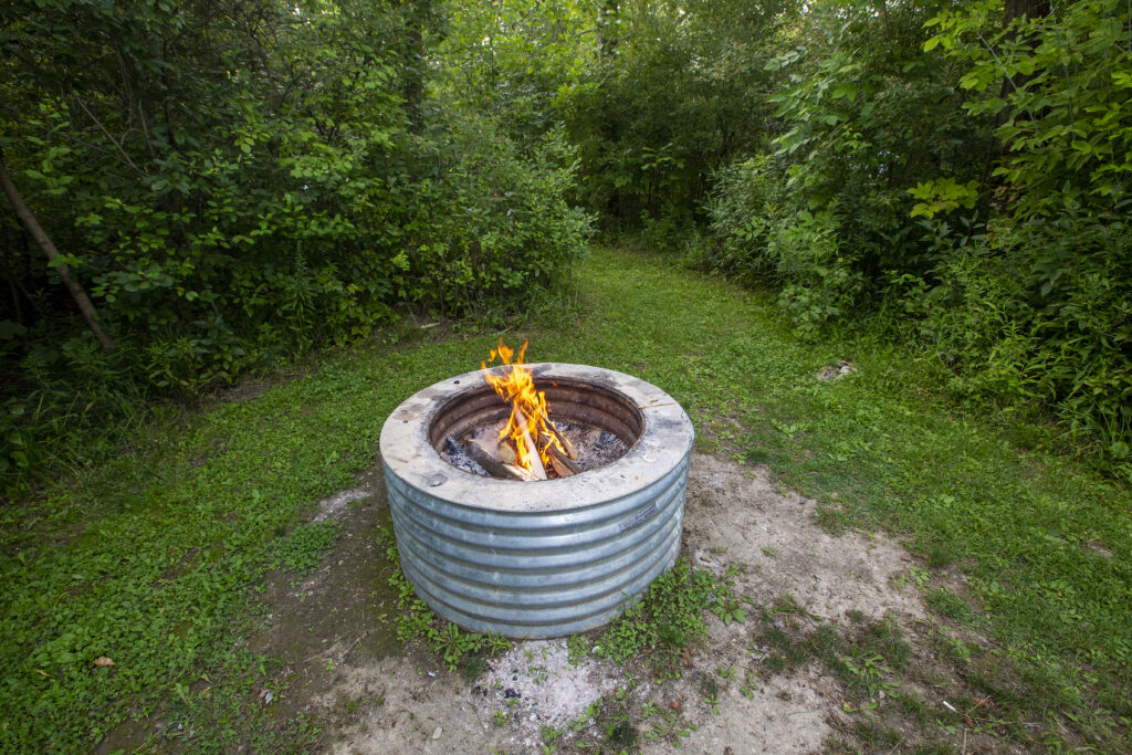 Fire pit at Sleepy Hollow State Park