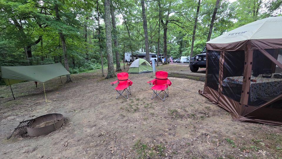 Hocking Hills State Park Campground Set Up