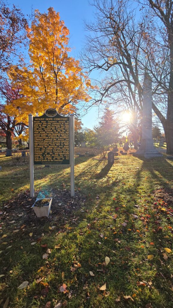 Mount Hope Cemetery signage