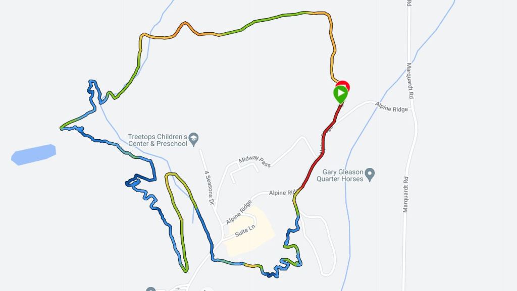 Treetops 5K Course Map