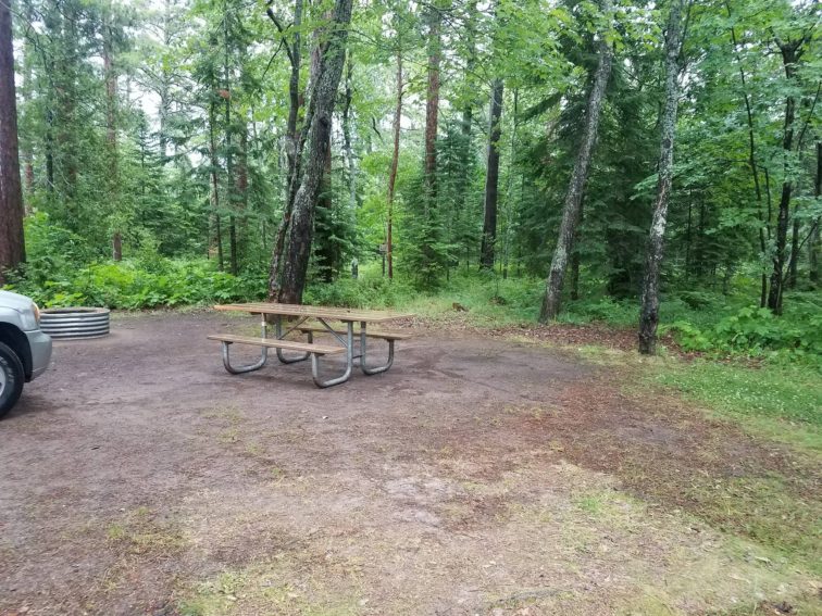 Empty site at Fort Wilkins Historic State Park
