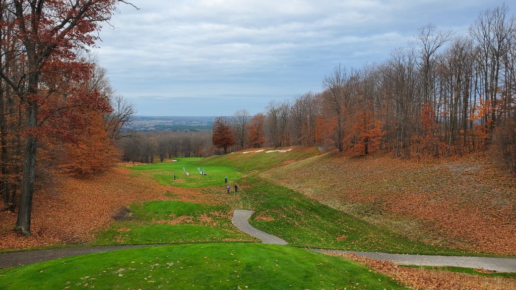 Golf course with fall color