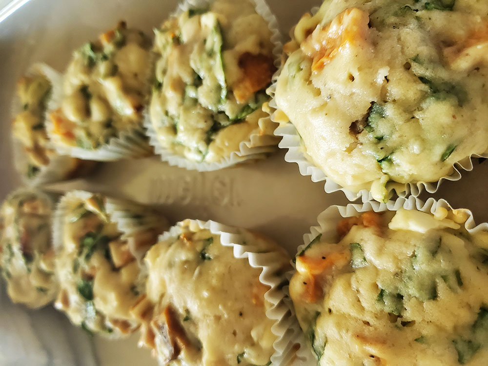 Sweet Potato, Spinach & Feta Muffins