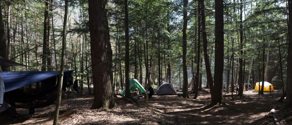 Rustic campsite at Rippling River Resort
