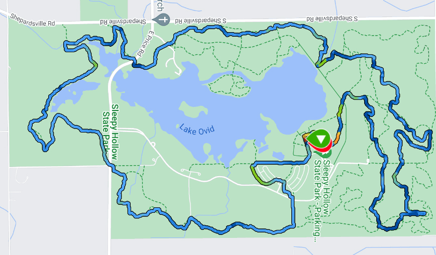 Map at Sleepy Hollow State Park