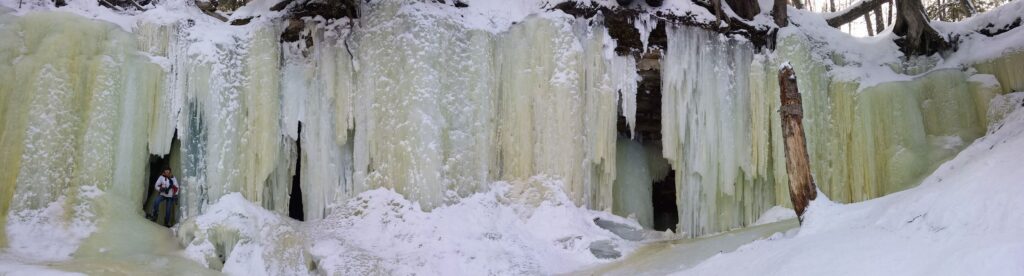 Amie outside of Eben Ice Caves