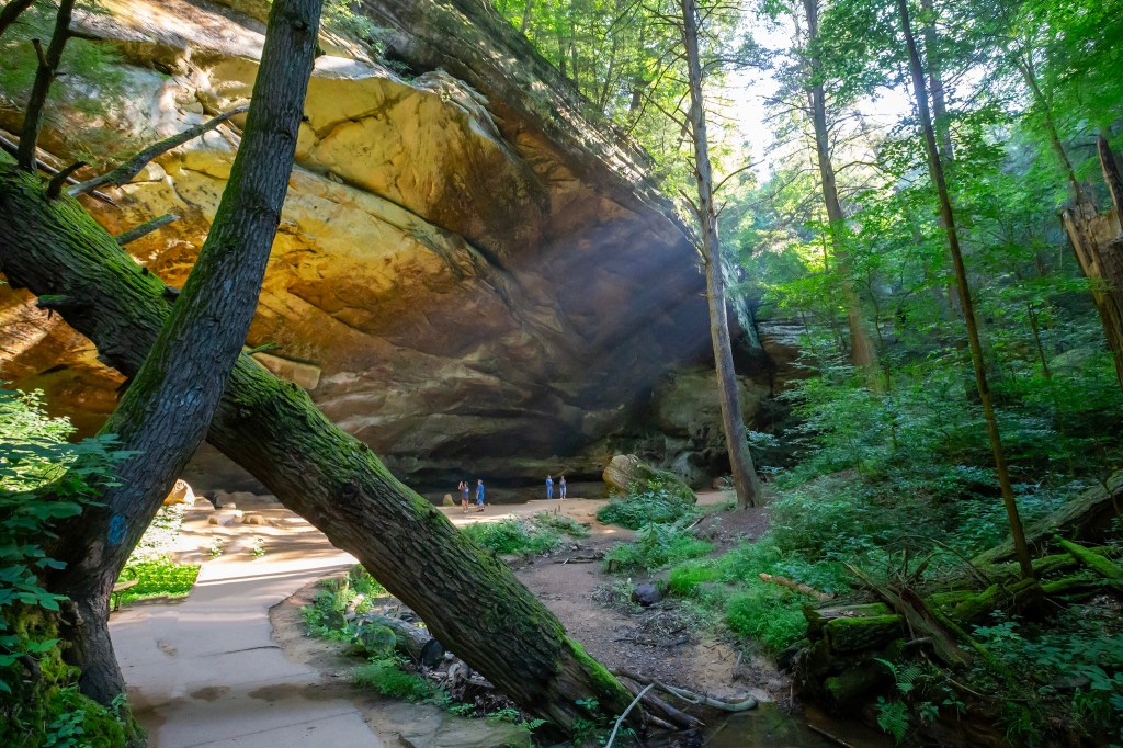 Ash Cave from the trail at Hocking Hills State Park