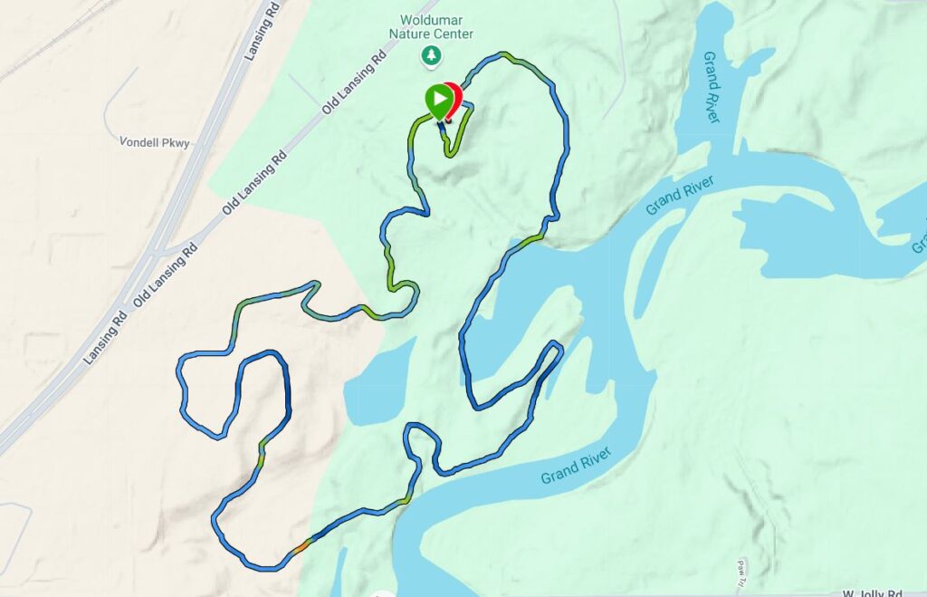 Course Map for Woldumar 5K