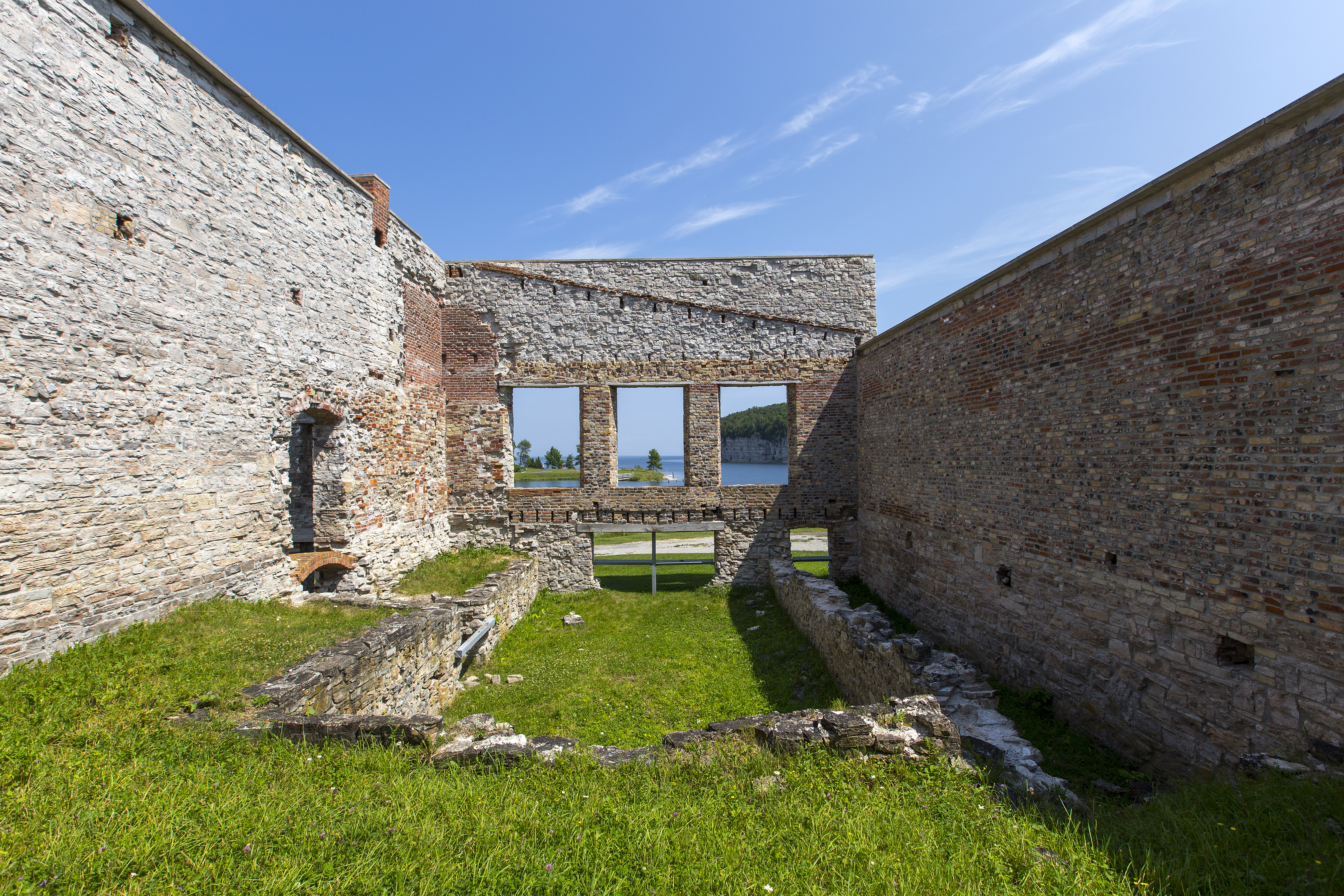 Interior of what is left of the general store warehouse at Fayette