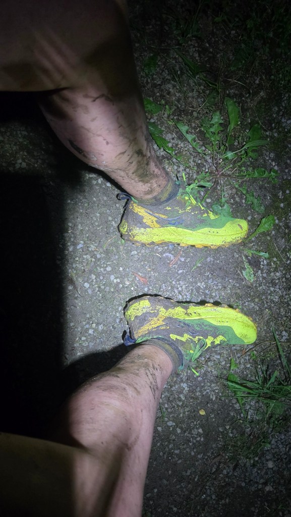 My legs covered in mud post nighthawk 5