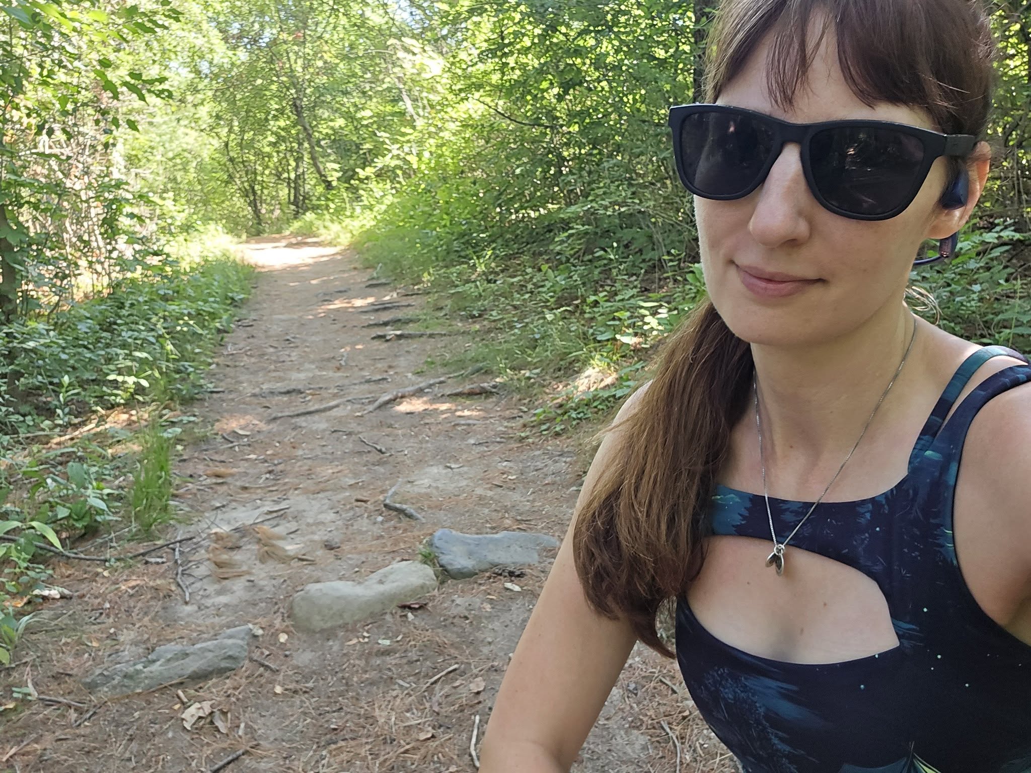 Selfie of Amie on a trail